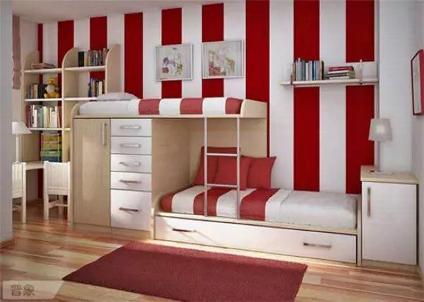 儿童卧室双人床装修效果图 如何设计儿童房双人床